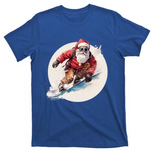 Snowboarding Christmas Santa Claus Snowboarder Winter Sport Gift T-Shirt