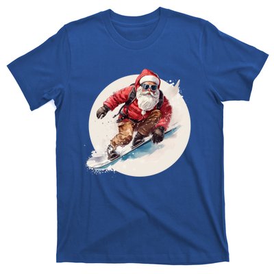 Snowboarding Christmas Santa Claus Snowboarder Winter Sport Gift T-Shirt