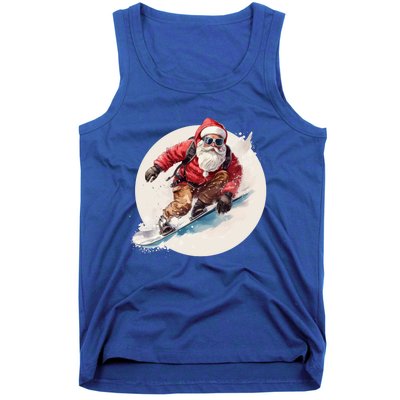 Snowboarding Christmas Santa Claus Snowboarder Winter Sport Gift Tank Top