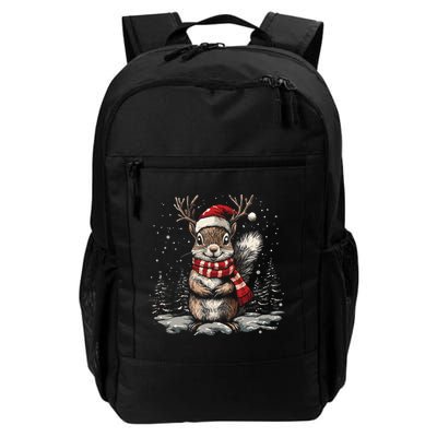 Squirrel Christmas Santa Hat Pajama Funny Squirrel Xmas Gift Backpack