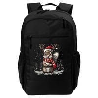 Squirrel Christmas Santa Hat Pajama Funny Squirrel Xmas Gift Backpack