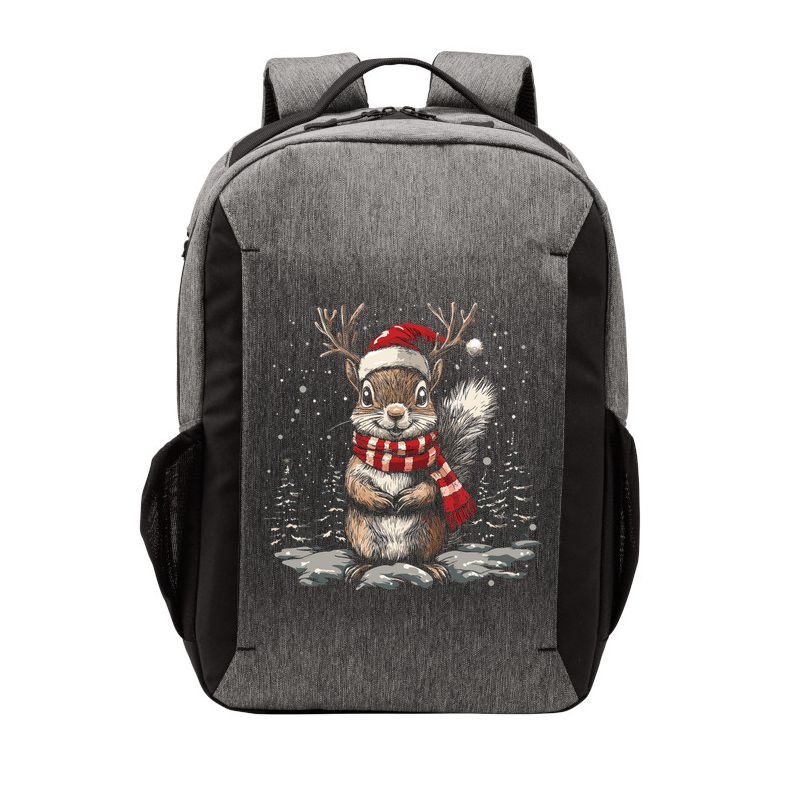 Squirrel Christmas Santa Hat Pajama Funny Squirrel Xmas Gift Vector Backpack