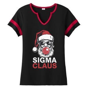 Sigma Claus Santa Funny Christmas Riz Z Male The Rizzler Meme Ladies Halftime Notch Neck Tee