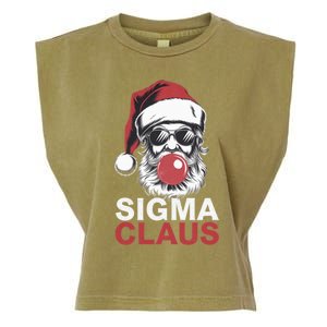 Sigma Claus Santa Funny Christmas Riz Z Male The Rizzler Meme Garment-Dyed Women's Muscle Tee