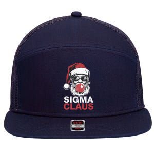 Sigma Claus Santa Funny Christmas Riz Z Male The Rizzler Meme 7 Panel Mesh Trucker Snapback Hat