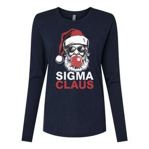 Sigma Claus Santa Funny Christmas Riz Z Male The Rizzler Meme Womens Cotton Relaxed Long Sleeve T-Shirt