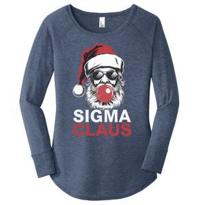 Sigma Claus Santa Funny Christmas Riz Z Male The Rizzler Meme Women's Perfect Tri Tunic Long Sleeve Shirt