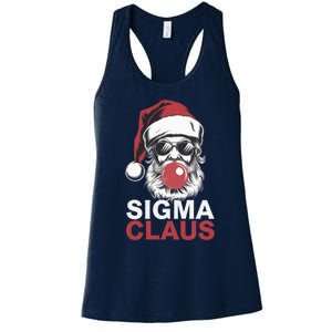 Sigma Claus Santa Funny Christmas Riz Z Male The Rizzler Meme Women's Racerback Tank