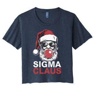 Sigma Claus Santa Funny Christmas Riz Z Male The Rizzler Meme Women's Crop Top Tee