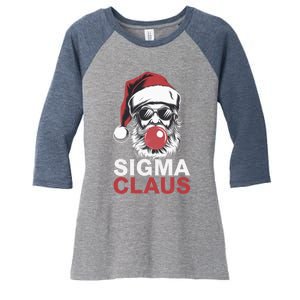 Sigma Claus Santa Funny Christmas Riz Z Male The Rizzler Meme Women's Tri-Blend 3/4-Sleeve Raglan Shirt