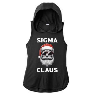 Sigma Claus Santa Funny Christmas Ladies PosiCharge Tri-Blend Wicking Draft Hoodie Tank