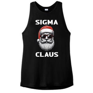 Sigma Claus Santa Funny Christmas Ladies PosiCharge Tri-Blend Wicking Tank