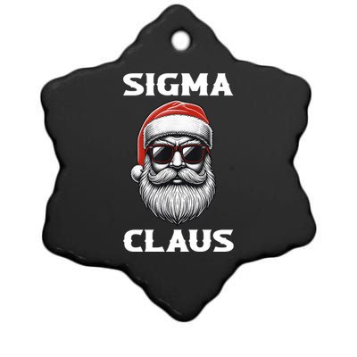 Sigma Claus Santa Funny Christmas Ceramic Star Ornament