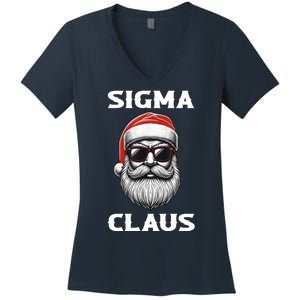 Sigma Claus Santa Funny Christmas Women's V-Neck T-Shirt