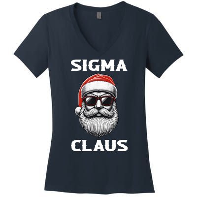 Sigma Claus Santa Funny Christmas Women's V-Neck T-Shirt