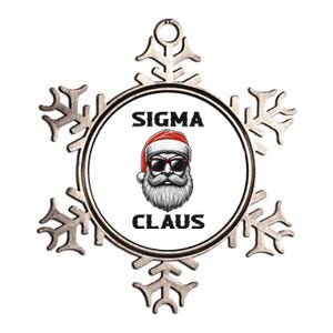 Sigma Claus Santa Funny Christmas Metallic Star Ornament