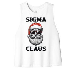 Sigma Claus Santa Funny Christmas Women's Racerback Cropped Tank