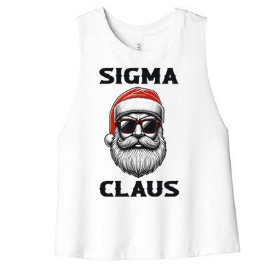 Sigma Claus Santa Funny Christmas Women's Racerback Cropped Tank