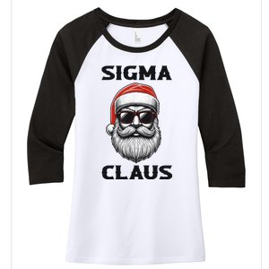 Sigma Claus Santa Funny Christmas Women's Tri-Blend 3/4-Sleeve Raglan Shirt