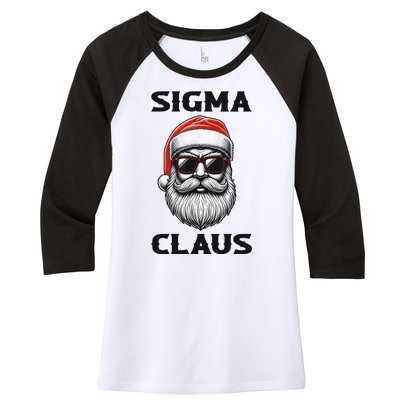 Sigma Claus Santa Funny Christmas Women's Tri-Blend 3/4-Sleeve Raglan Shirt