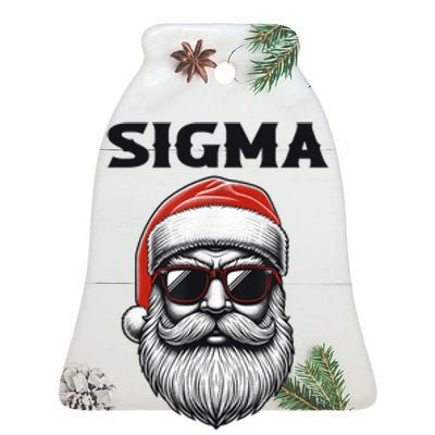 Sigma Claus Santa Funny Christmas Ceramic Bell Ornament