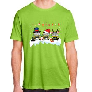 Santa Claus School Bus Driver Christmas Costume Xmas Pajama Adult ChromaSoft Performance T-Shirt