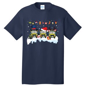 Santa Claus School Bus Driver Christmas Costume Xmas Pajama Tall T-Shirt