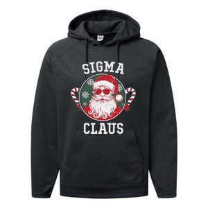 Sigma Claus Santa Funny Christmas Rizz Male The Rizzler Meme Performance Fleece Hoodie