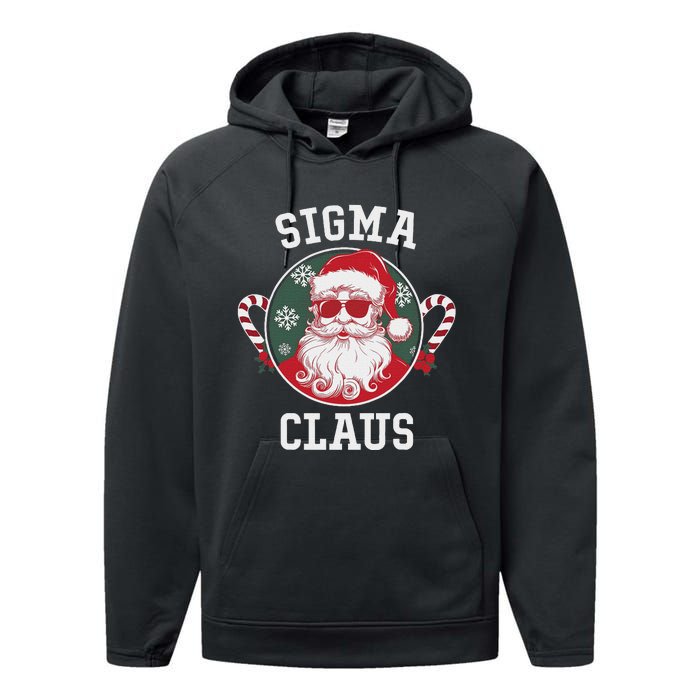 Sigma Claus Santa Funny Christmas Rizz Male The Rizzler Meme Performance Fleece Hoodie