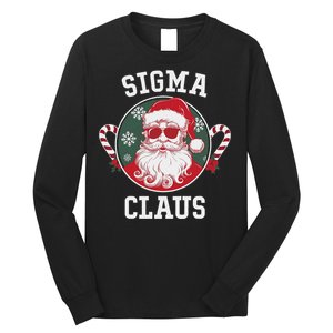 Sigma Claus Santa Funny Christmas Rizz Male The Rizzler Meme Long Sleeve Shirt