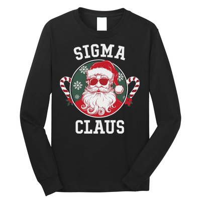 Sigma Claus Santa Funny Christmas Rizz Male The Rizzler Meme Long Sleeve Shirt