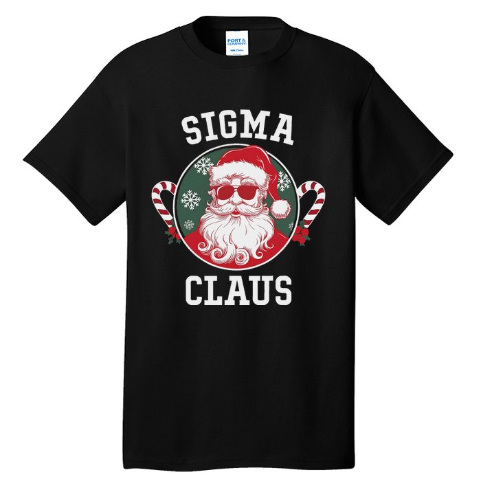 Sigma Claus Santa Funny Christmas Rizz Male The Rizzler Meme Tall T-Shirt