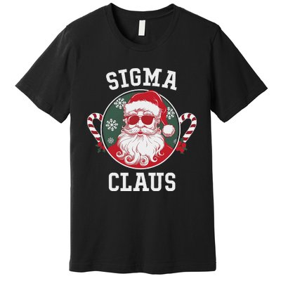 Sigma Claus Santa Funny Christmas Rizz Male The Rizzler Meme Premium T-Shirt