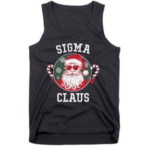 Sigma Claus Santa Funny Christmas Rizz Male The Rizzler Meme Tank Top