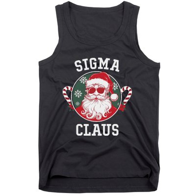 Sigma Claus Santa Funny Christmas Rizz Male The Rizzler Meme Tank Top