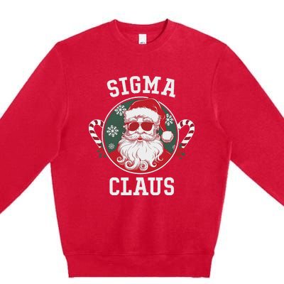 Sigma Claus Santa Funny Christmas Rizz Male The Rizzler Meme Premium Crewneck Sweatshirt