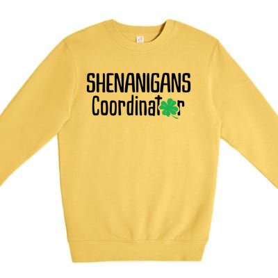 Shenanigans Coordinator St Patrick's Day Premium Crewneck Sweatshirt