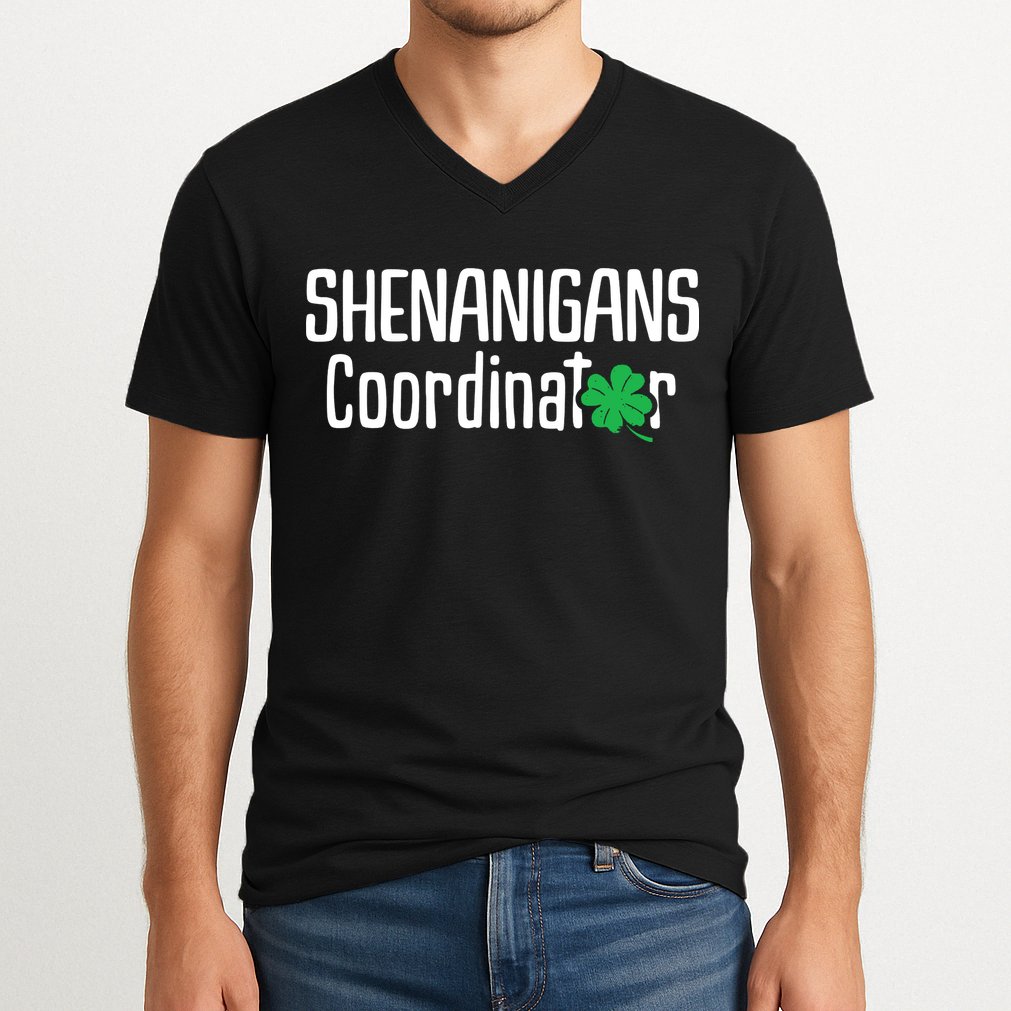 Shenanigans Coordinator St Patrick's Day V-Neck T-Shirt