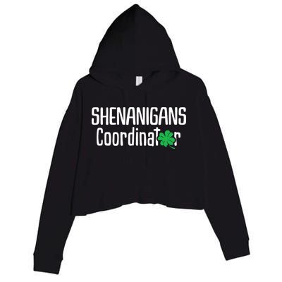 Shenanigans Coordinator St Patrick's Day Crop Fleece Hoodie