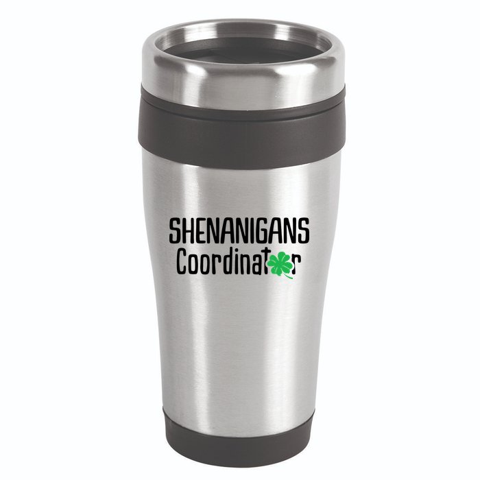 Shenanigans Coordinator St Patrick's Day 16oz Travel Tumbler