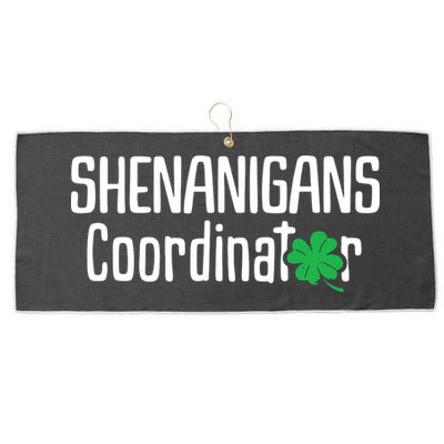 Shenanigans Coordinator St Patrick's Day Large Microfiber Waffle Golf Towel