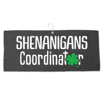 Shenanigans Coordinator St Patrick's Day Large Microfiber Waffle Golf Towel