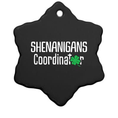 Shenanigans Coordinator St Patrick's Day Ceramic Star Ornament