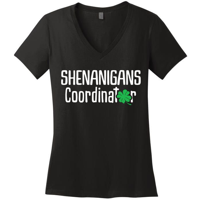Shenanigans Coordinator St Patrick's Day Women's V-Neck T-Shirt