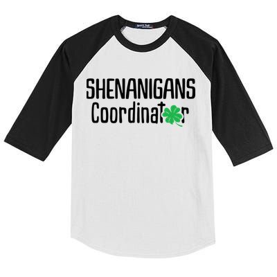 Shenanigans Coordinator St Patrick's Day Kids Colorblock Raglan Jersey