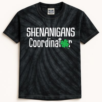 Shenanigans Coordinator St Patrick's Day Kids Tie-Dye T-Shirt