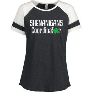 Shenanigans Coordinator St Patrick's Day Enza Ladies Jersey Colorblock Tee