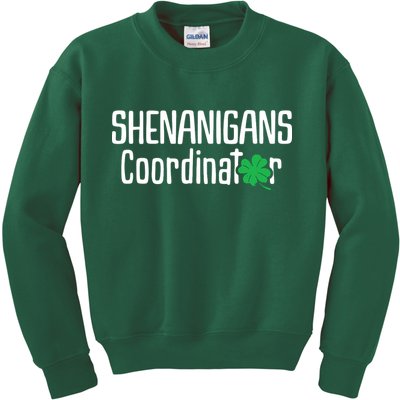 Shenanigans Coordinator St Patrick's Day Kids Sweatshirt