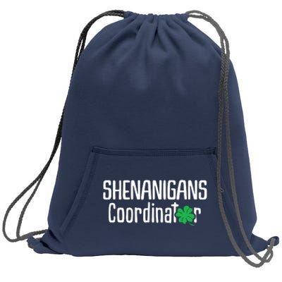 Shenanigans Coordinator St Patrick's Day Sweatshirt Cinch Pack Bag