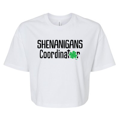 Shenanigans Coordinator St Patrick's Day Bella+Canvas Jersey Crop Tee